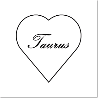 Taurus Zodiac Heart Posters and Art